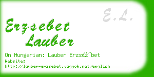 erzsebet lauber business card